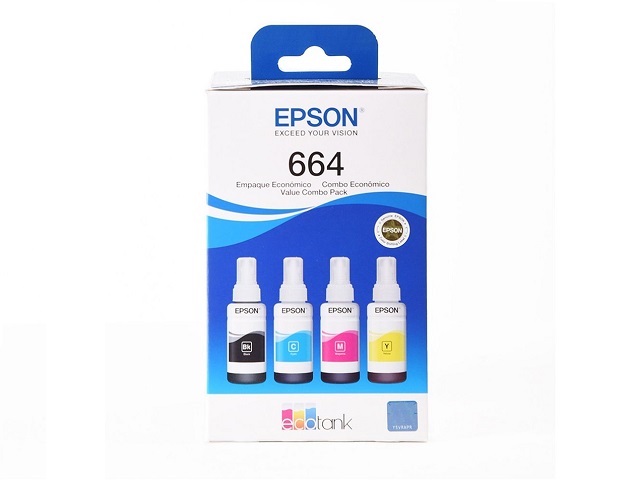 Epson T664520-4 - Juego de tanques de tinta en color para impresoras Epson L120