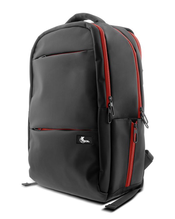 Mochila Xtech Insurgent XTB-507 para Laptop de 16.5” y Videojuegos - Nylon Duradero - Color Negro y Rojo
