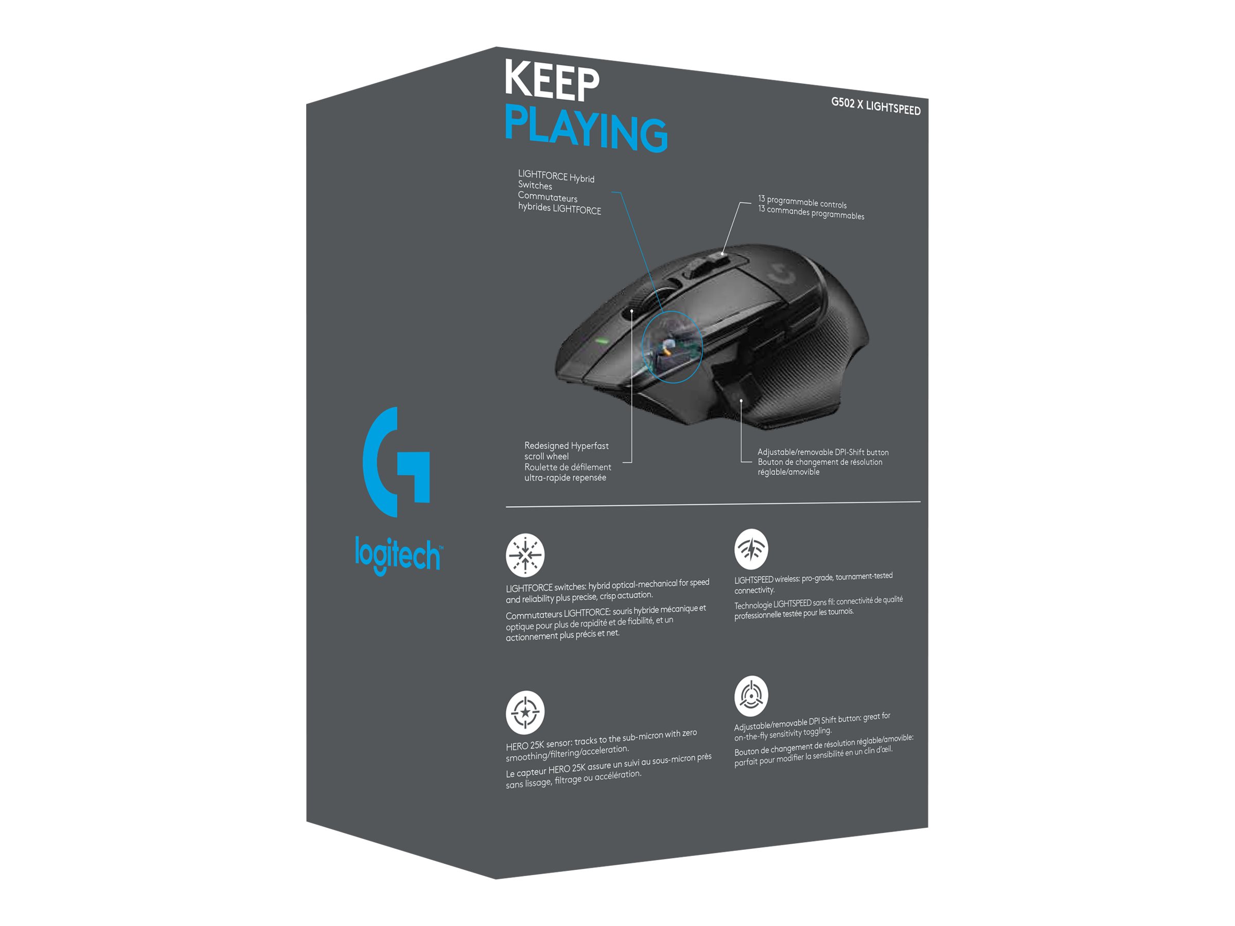 Mouse inalámbrico para juegos G502 X LIGHTSPEED - Logitech G